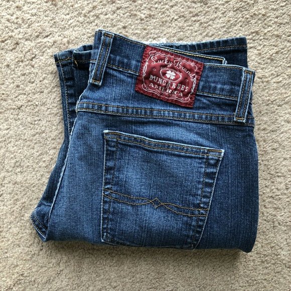 Lucky Brand Womens Mid Rise Flared Jeans, Size 32 x 32, Darker Blue, Stretch - Picture 12 of 12